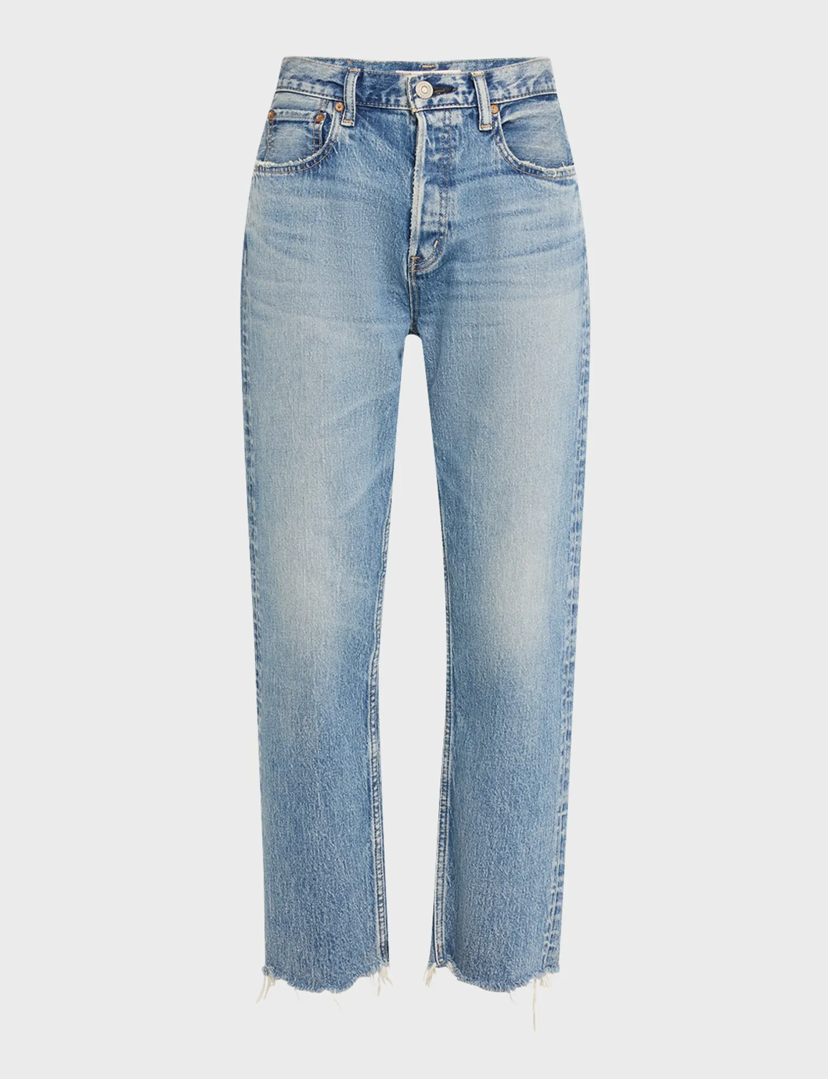 Mabel Cropped Wide Straight, Blue