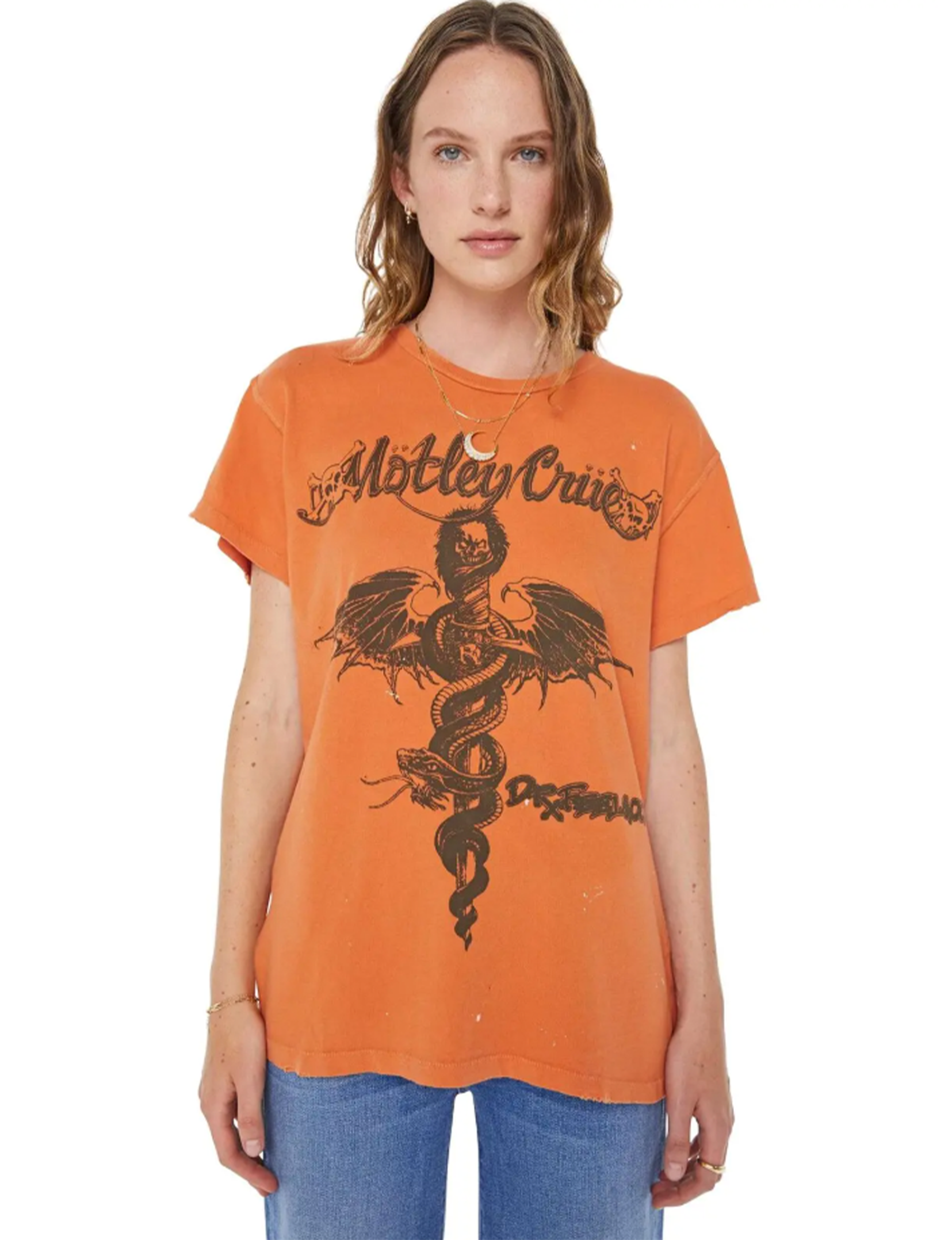 Motley Crue Dr. Feelgood Tee, Orange Crush