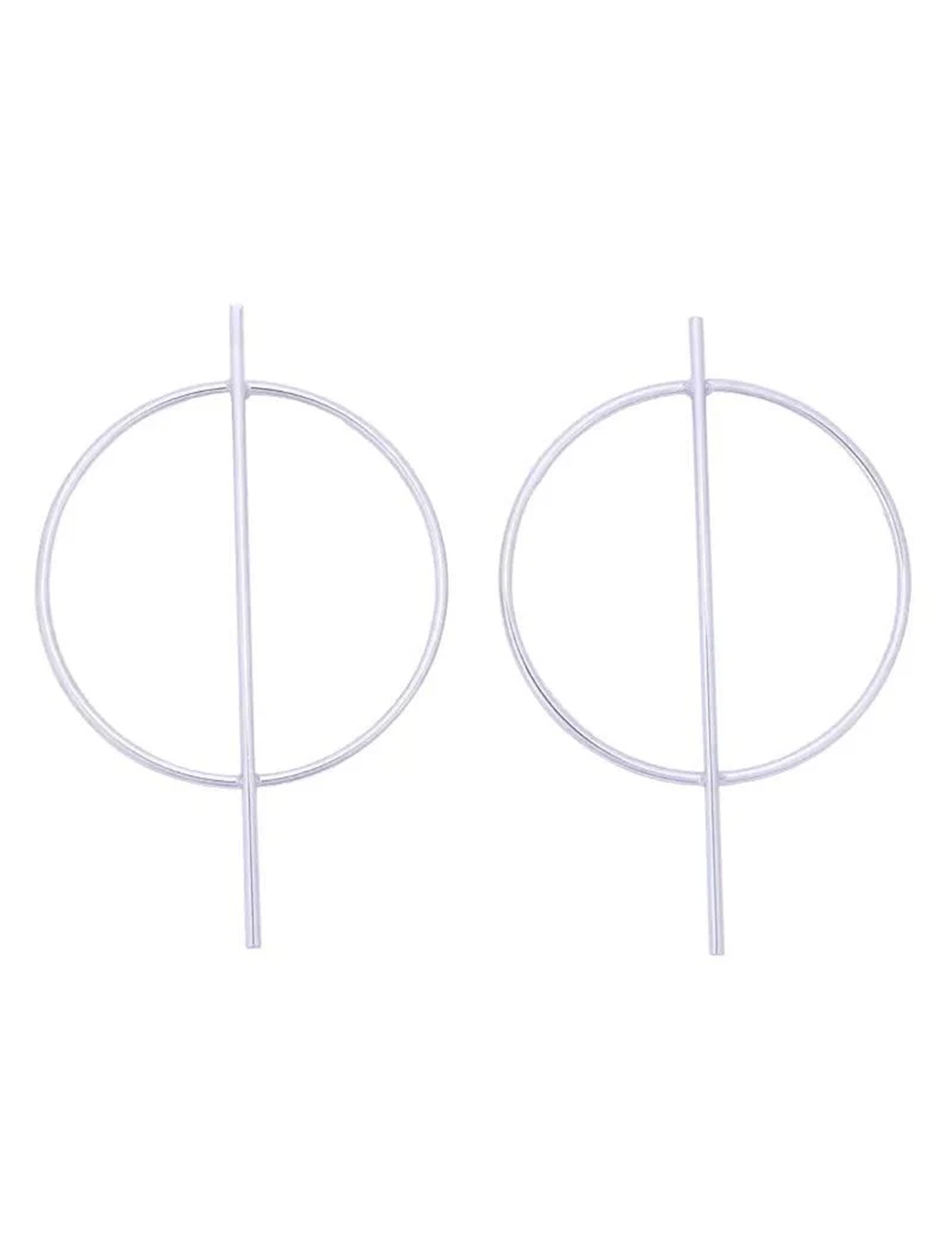 Alex Bar Earring, Silver