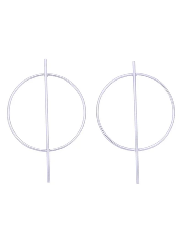 Alex Bar Earring, Silver