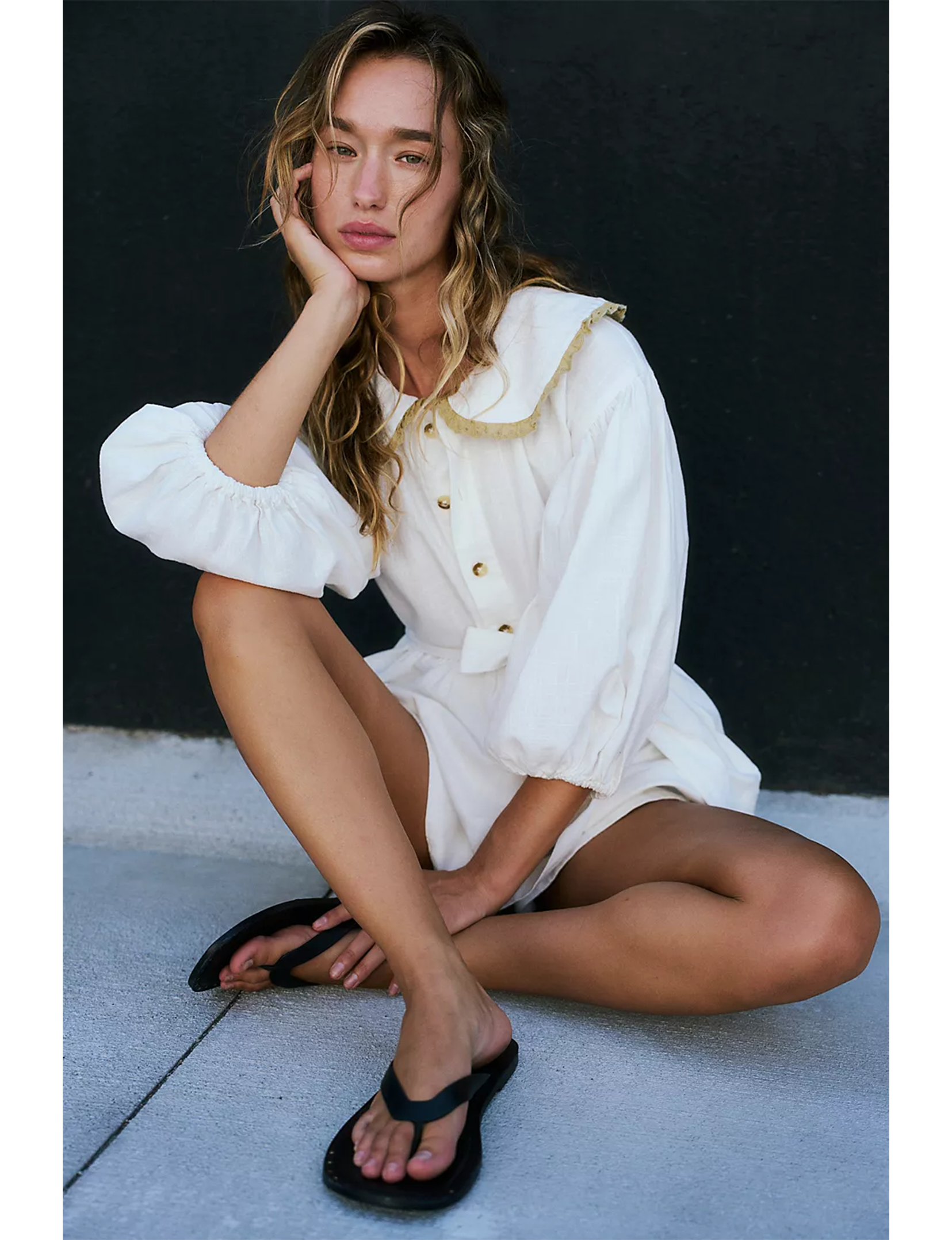 Sona Thong Sandal, Black