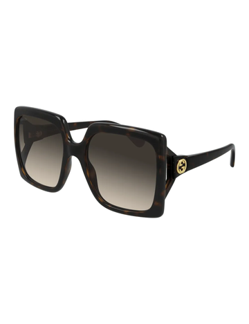 GG0876S-002 Sunglasses, Havana/Brown
