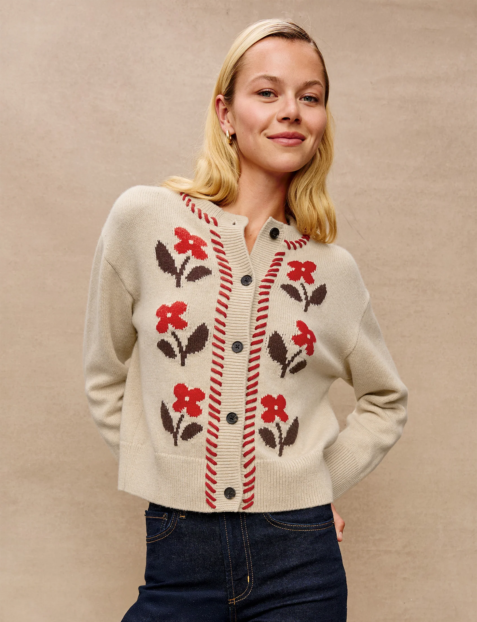 Mavie Cardigan, Carmine Floral
