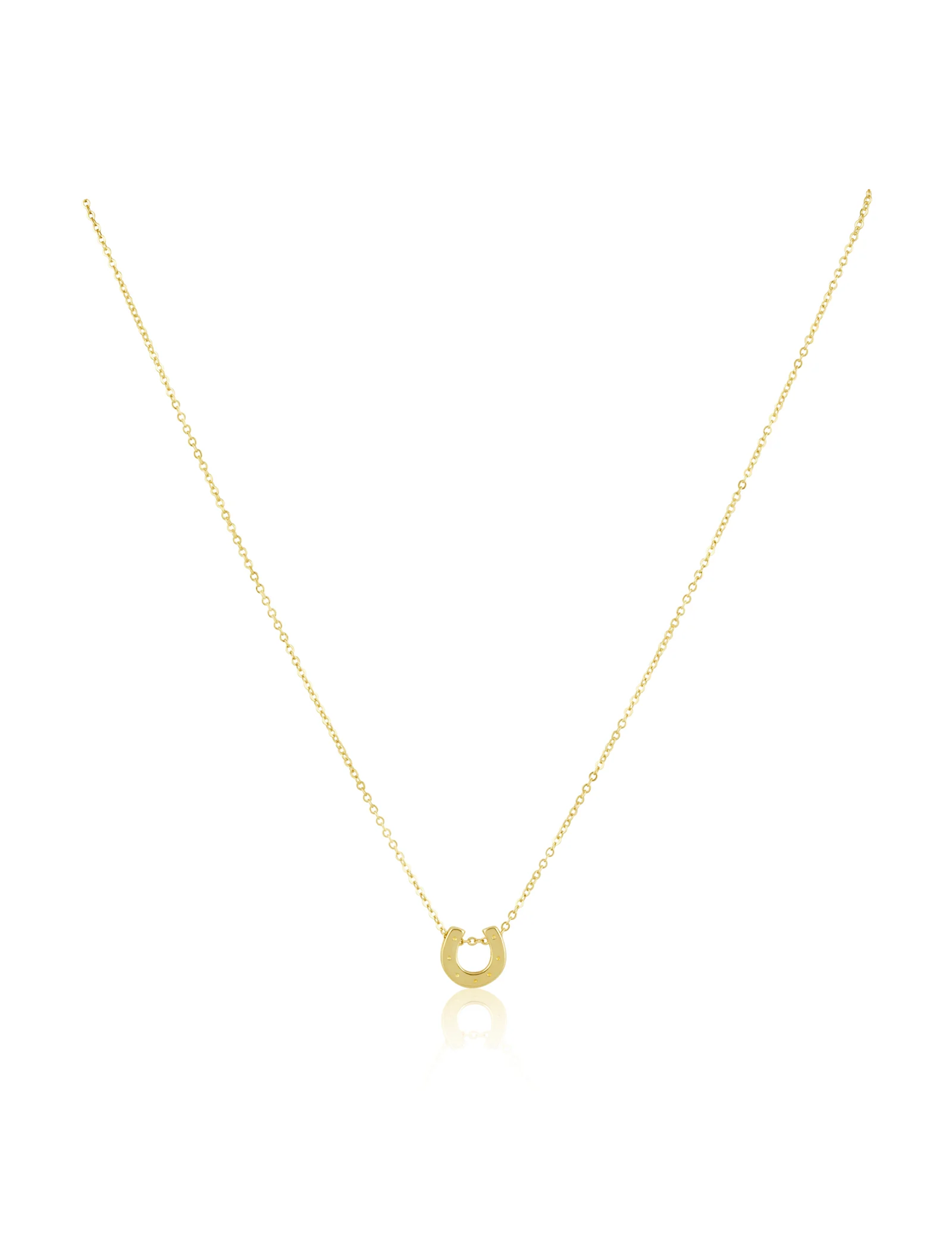 Mini Maddox Horseshoe Necklace, Gold