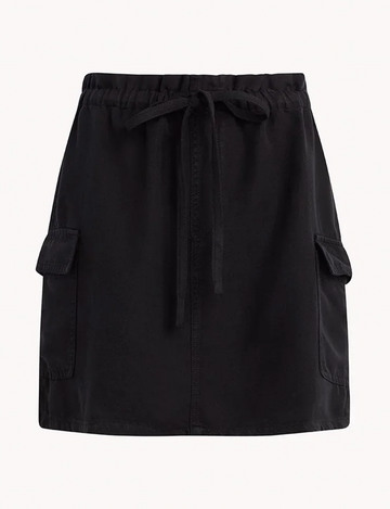 Posey Cargo Mini Skirt, Black
