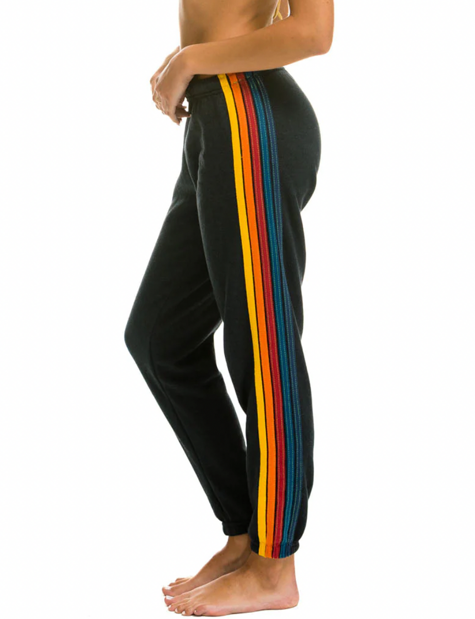 5 Stripe Sweatpants, Charcoal/Multi