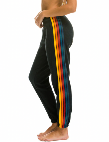 5 Stripe Sweatpants, Charcoal/Multi