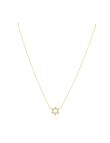 Classic Star Of David Necklace, Gold