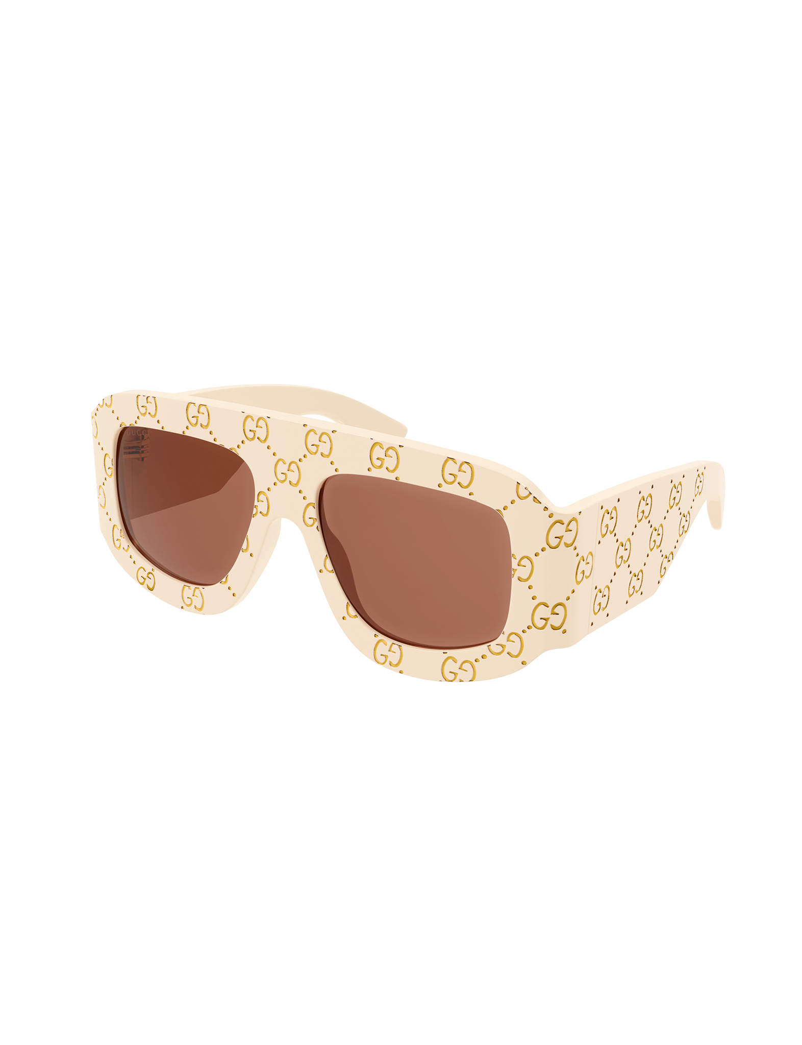 GG0983S-001 Sunglasses, Ivory/Orange