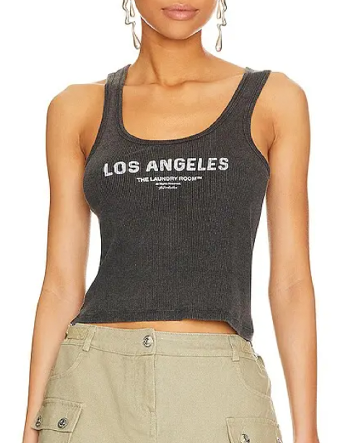 Los Angeles Rib Tank, Black/Snow