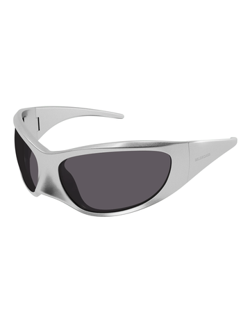 Balenciaga BB0252S-005 Sunglasses, SIlver/Grey