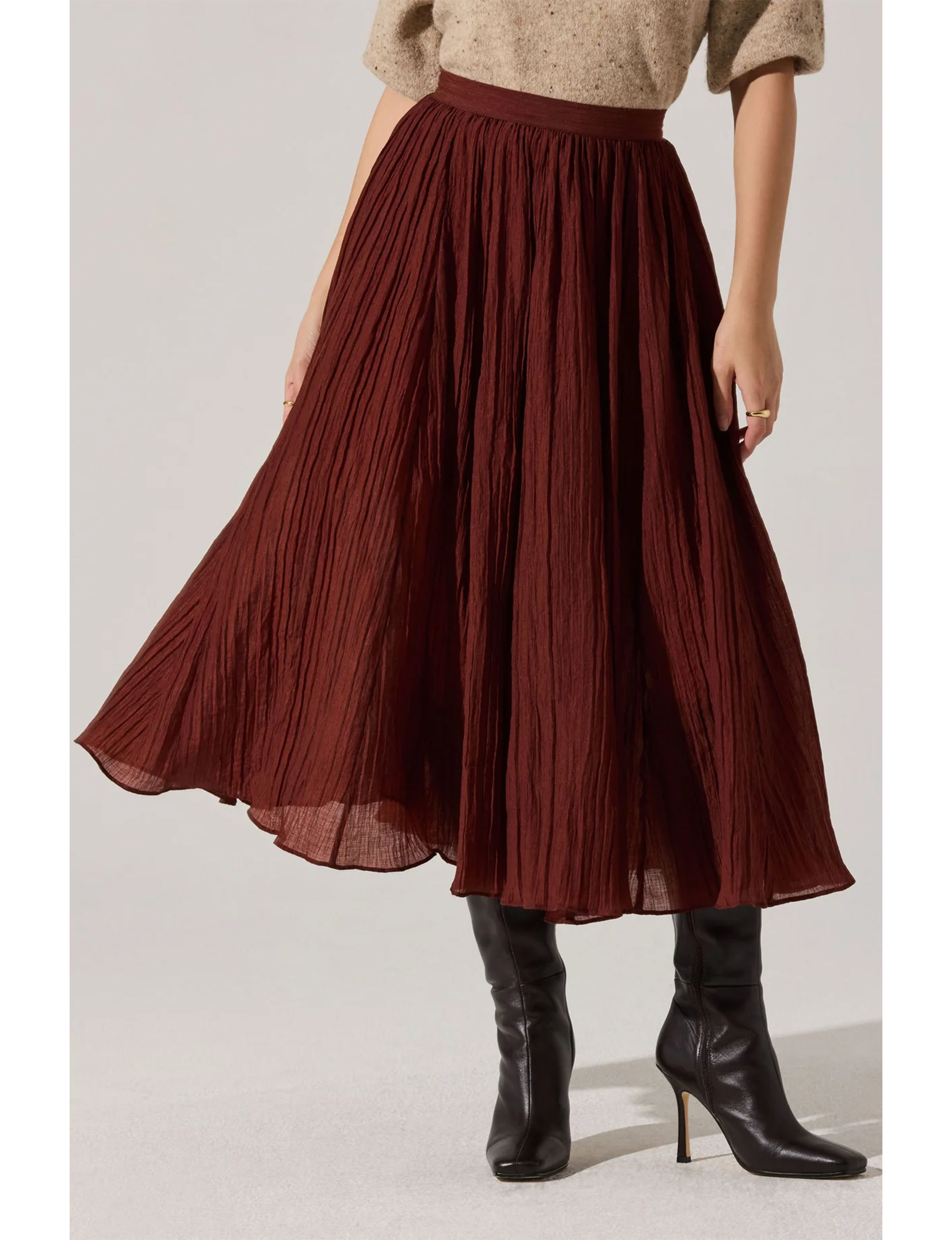 Salome Skirt, Burnt Brown