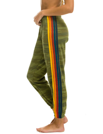 5 Stripe Sweatpants, Camo