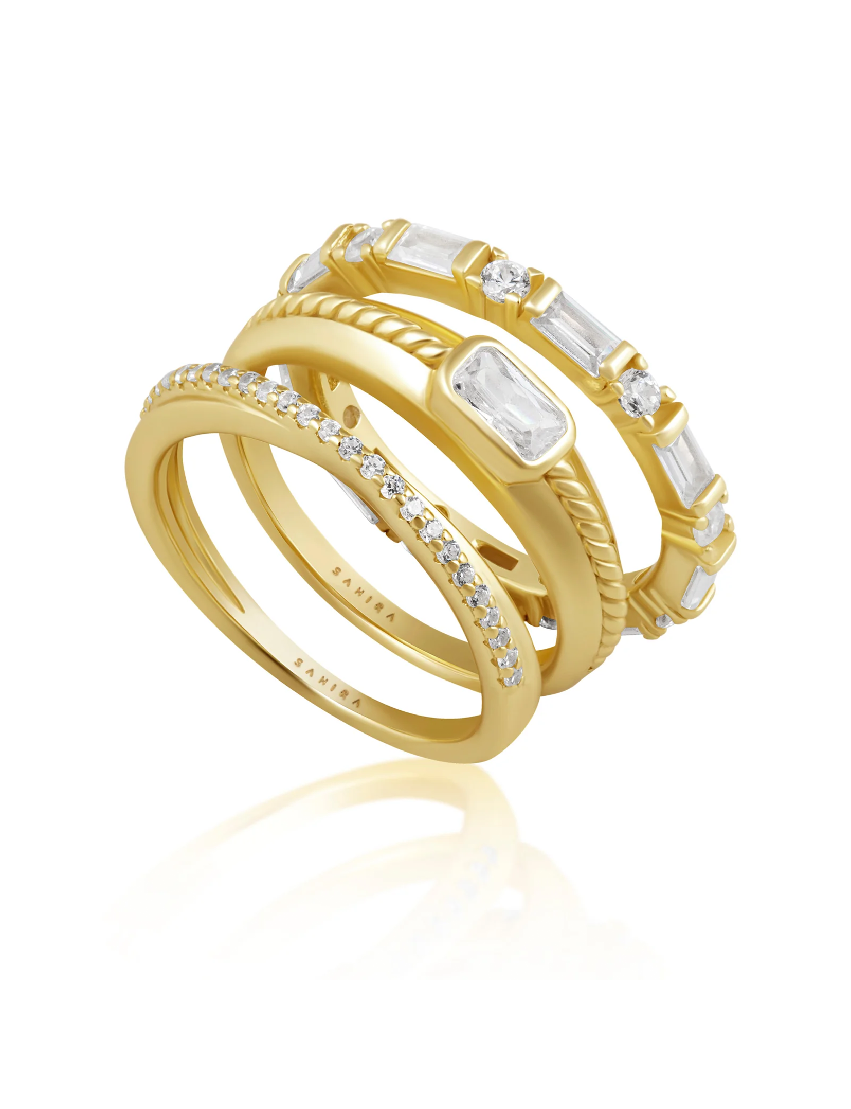 Jonah Ring Set, Gold