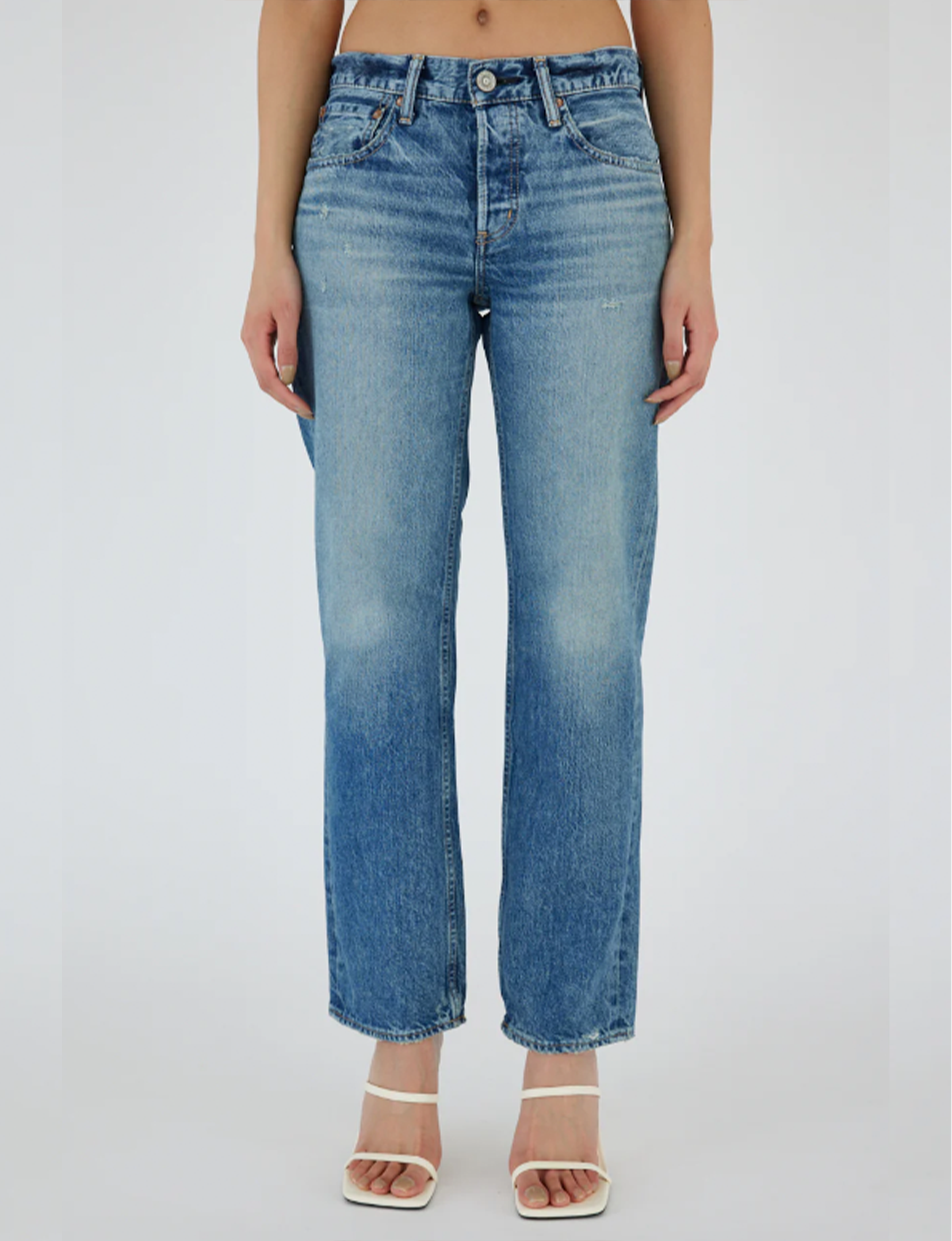 Trigg Low Rise Straight, Blue