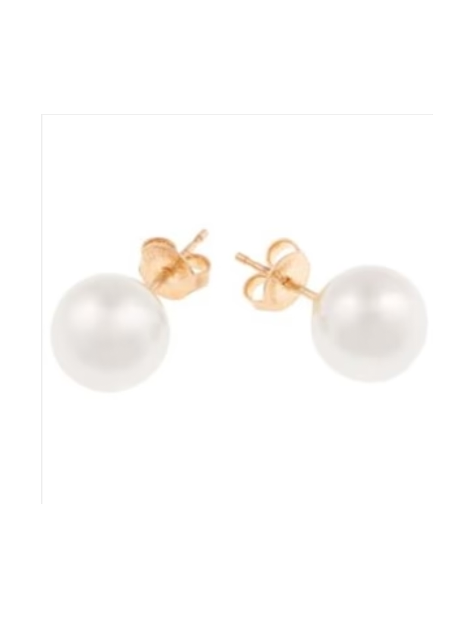 Jackie O. Pearl Studs, Gold