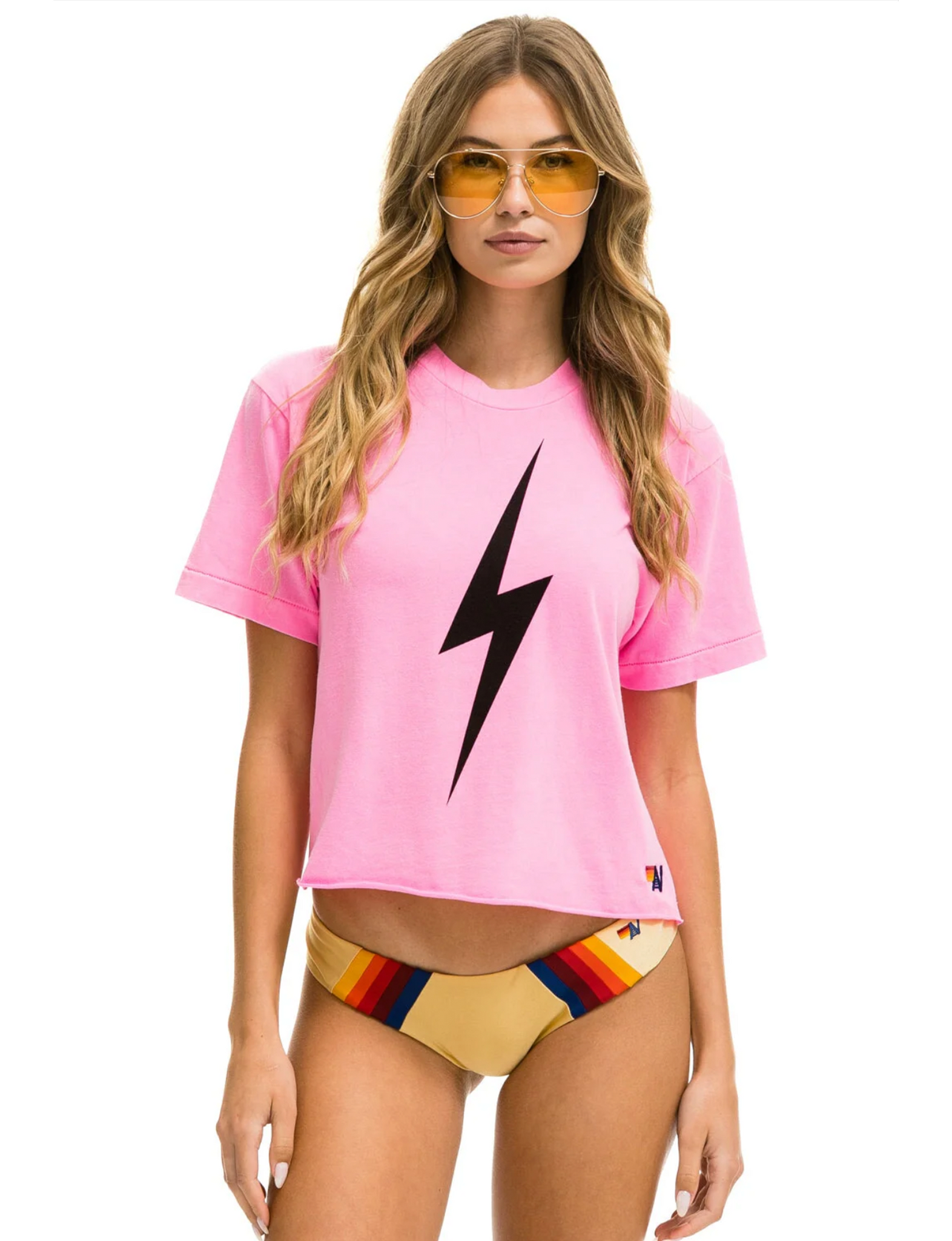 Bolt Boyfriend Tee, Neon Pink