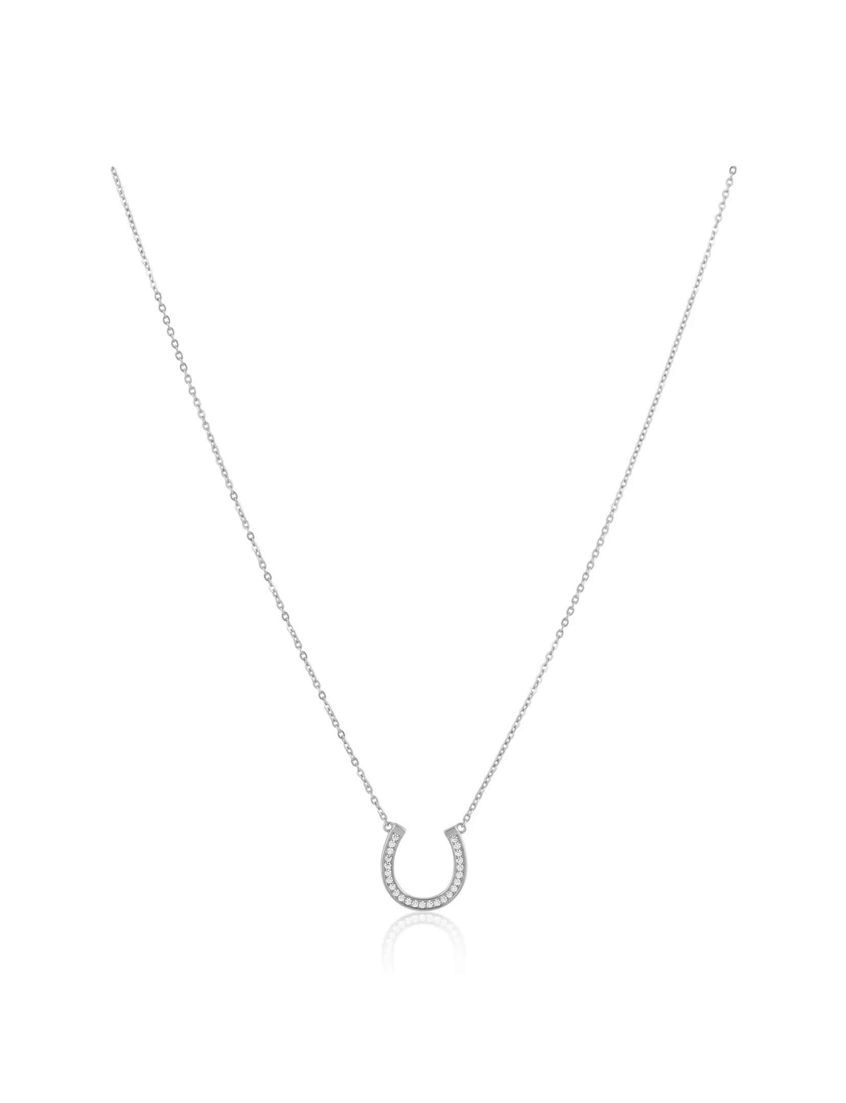 Montana Horseshoe Necklace, Silver