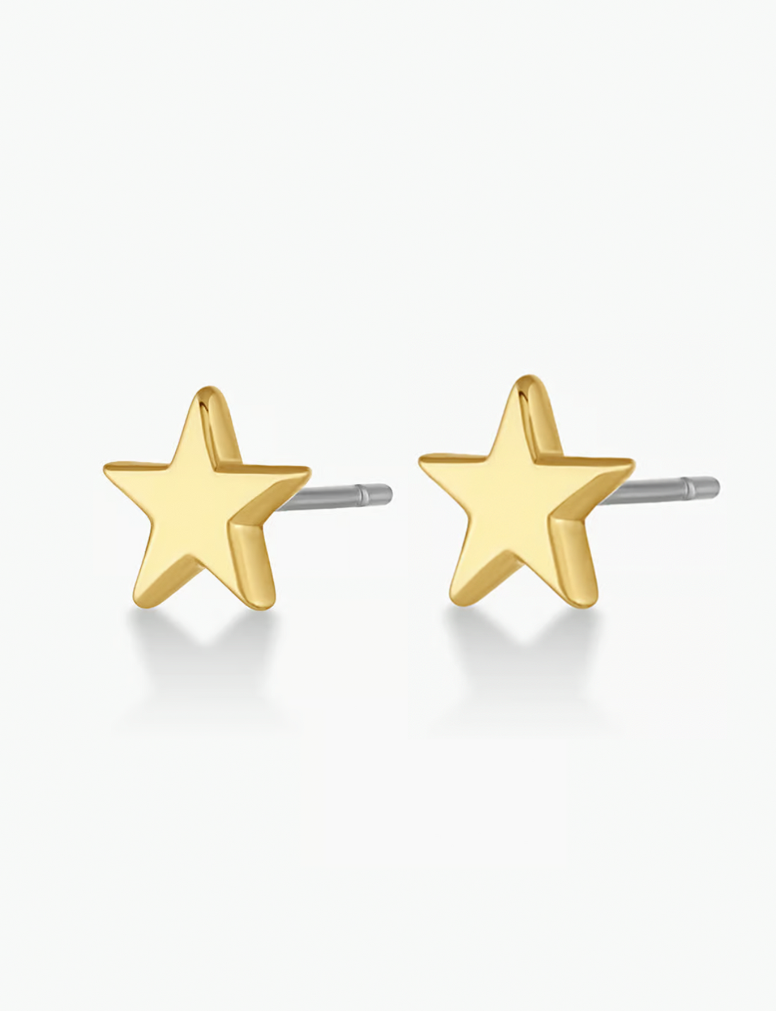 Star Charm Studs, Gold