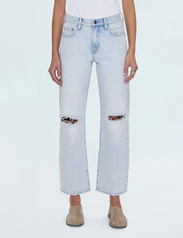 Lexi Relaxed Straight Jeans, Solstice Distressed