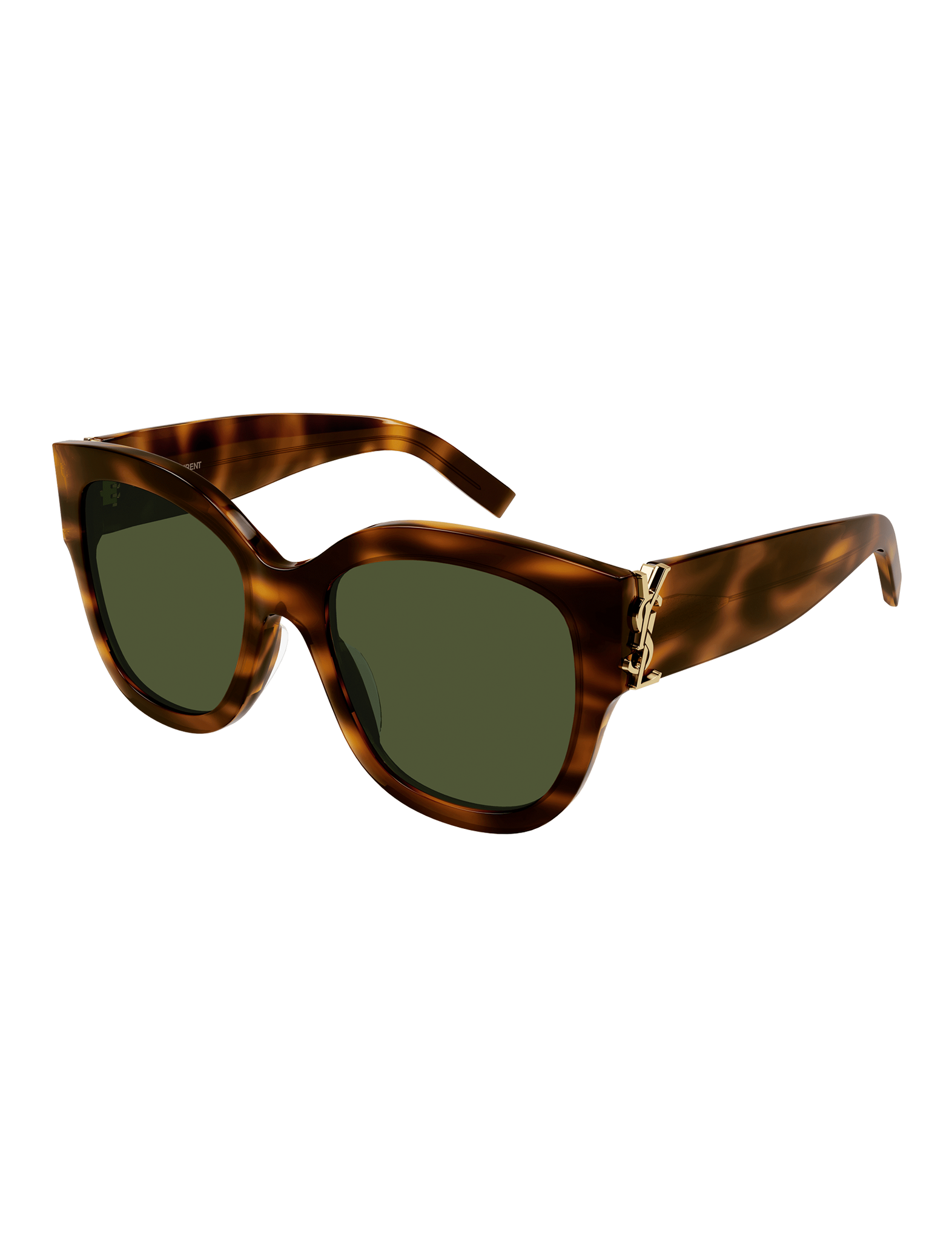 YSL SLM95/F-003 Sunglasses, Havana/Green