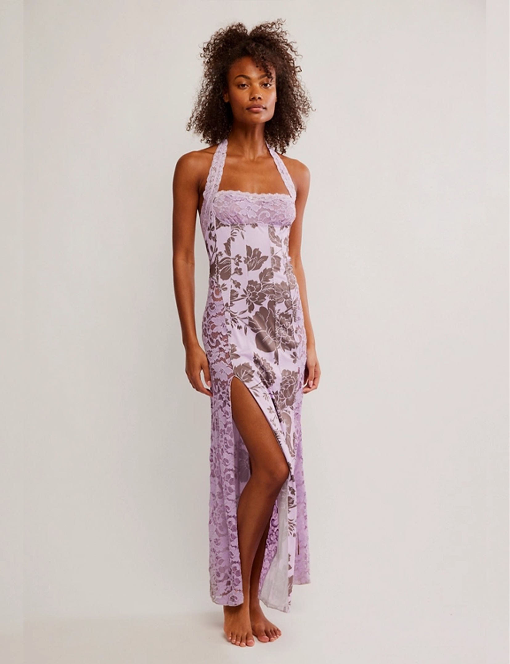 Love You Most Printed Maxi, Lavender/Combo