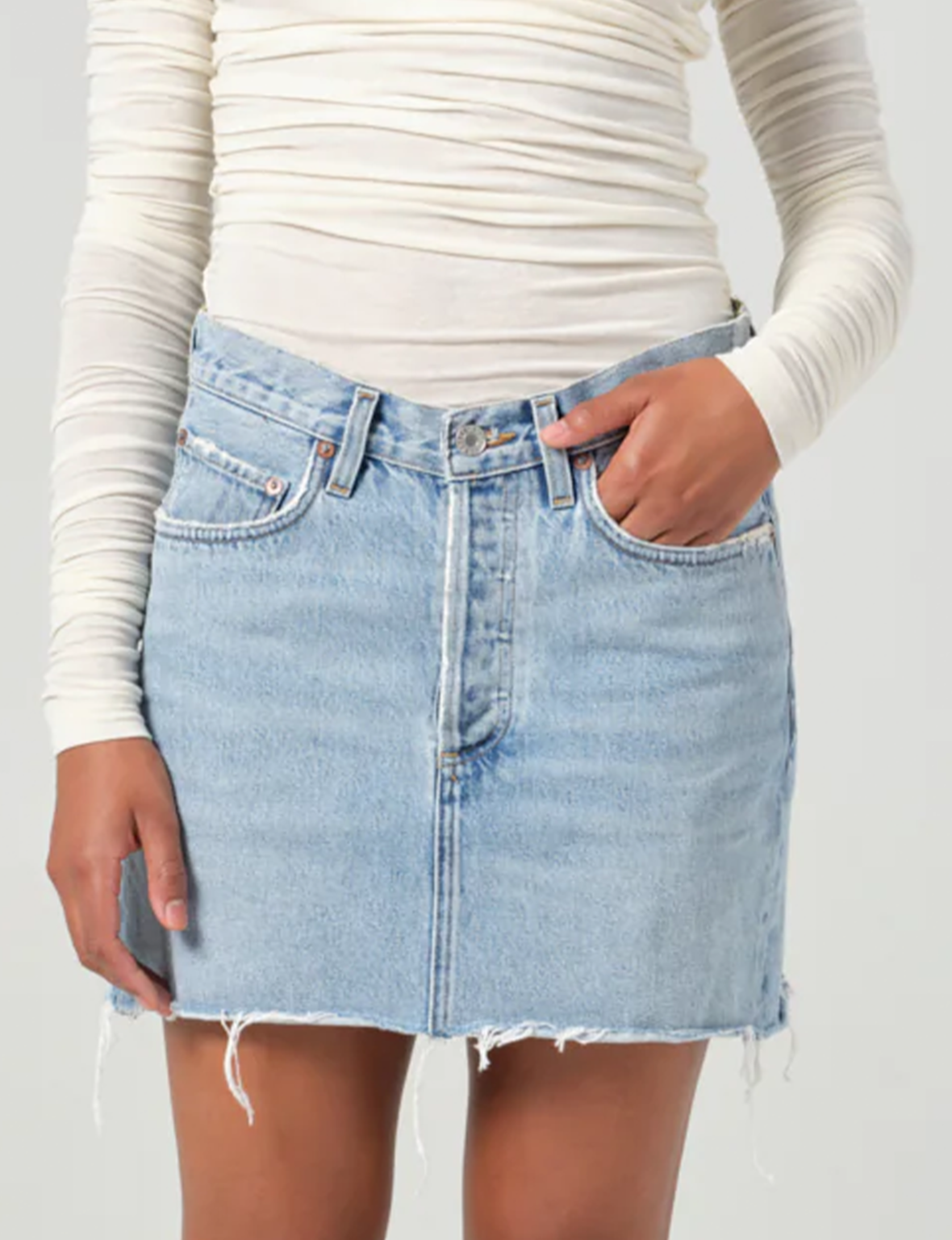 V-Waist Mini Skirt, Force