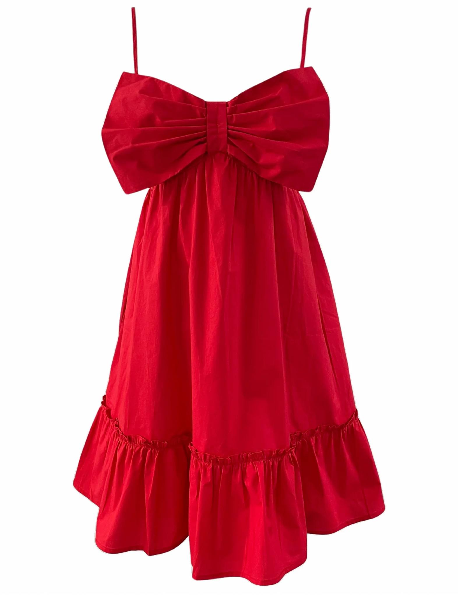 Miko Dress, Scarlet Red
