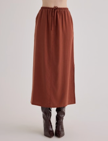 Back Slit Skirt, Autumn Amber