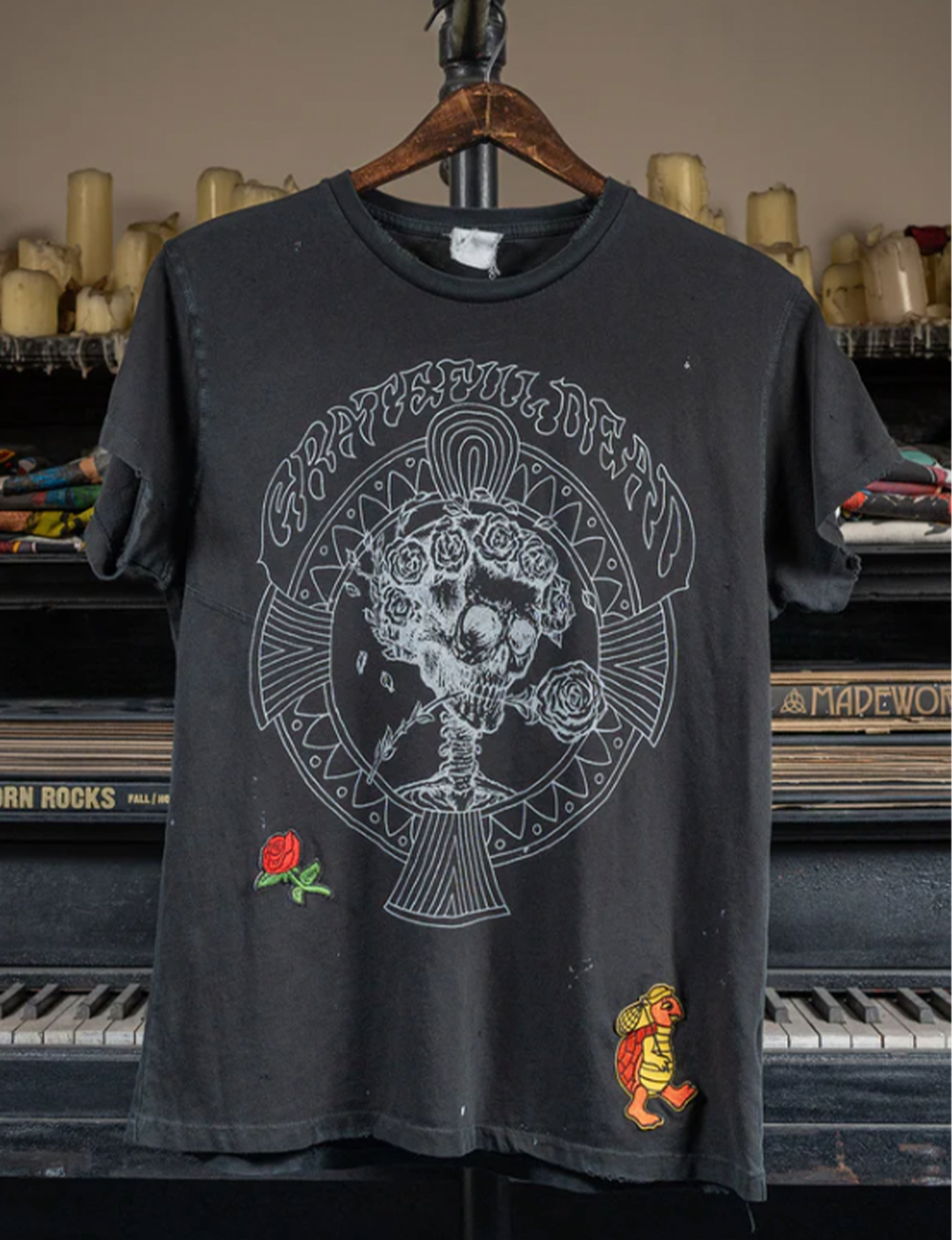 Grateful Dead Patched Tee, Coal
