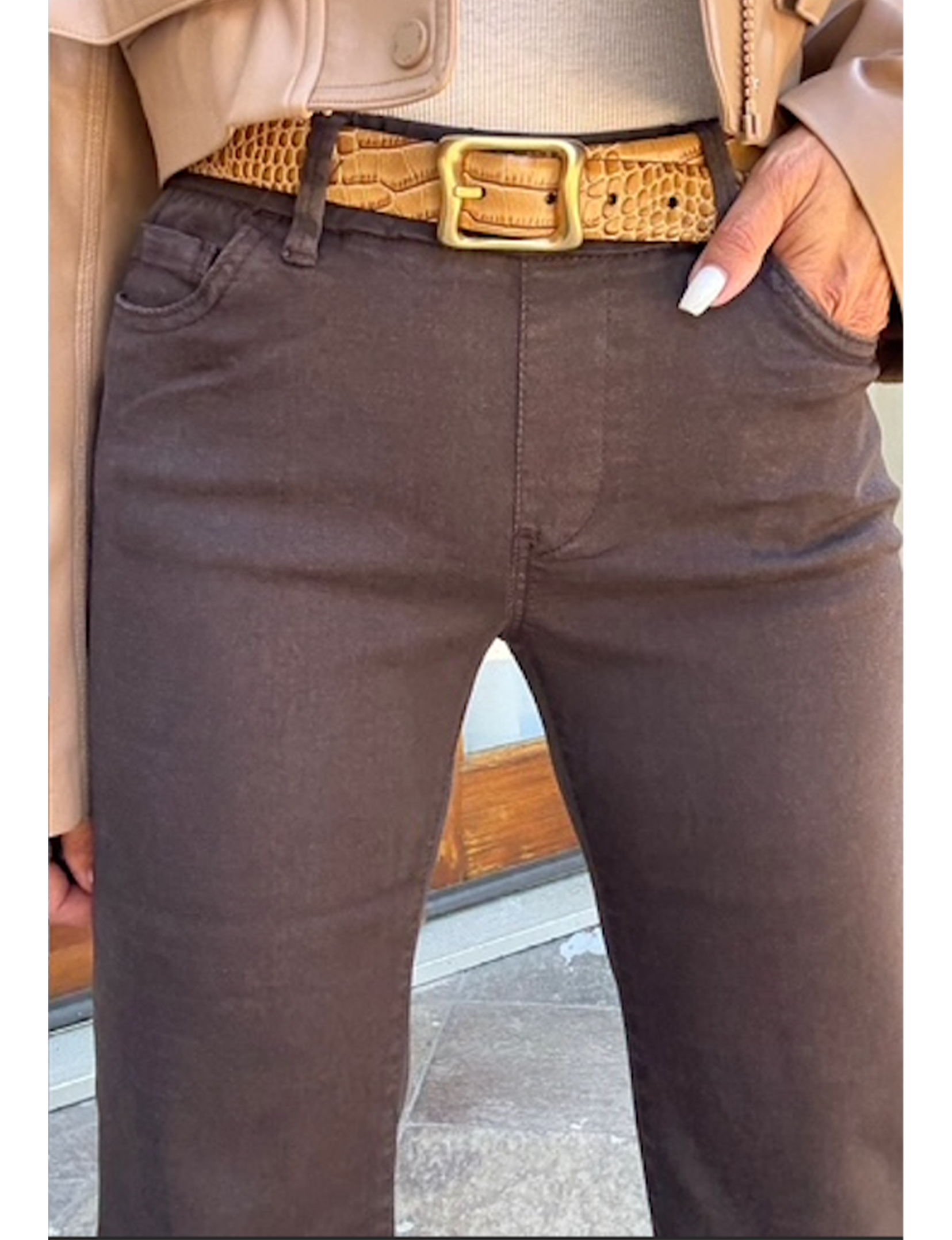 Amanda Long Pant, Brown