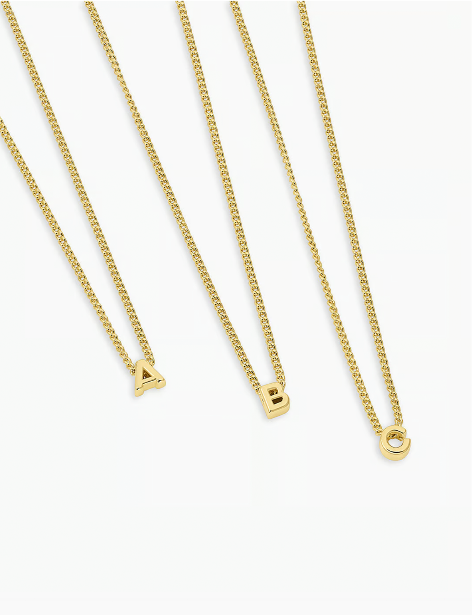 Wilder Mini Alphabet Necklace, Gold