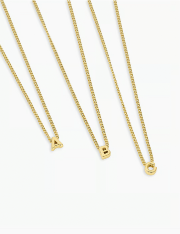 Wilder Mini Alphabet Necklace, Gold