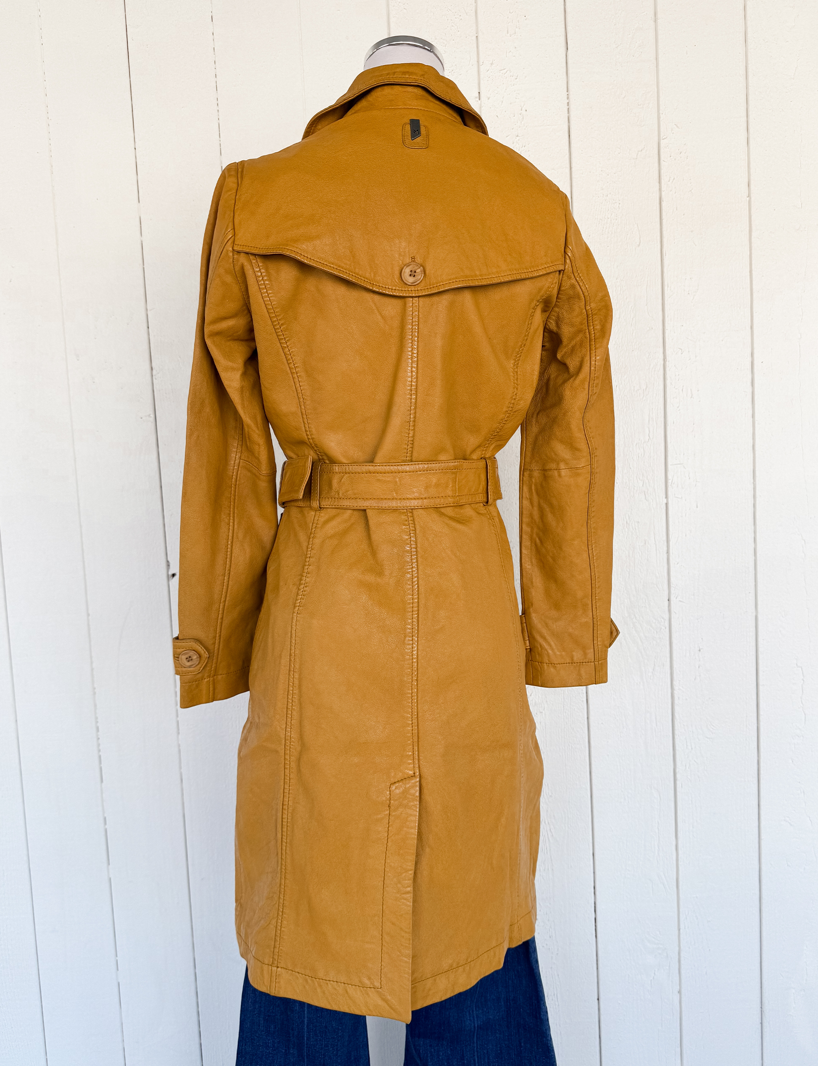 Leah CF Trench Coat, Dark Yellow