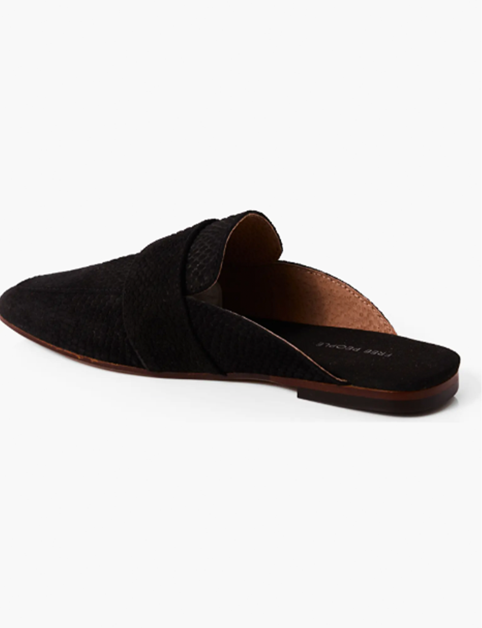 At Ease Loafer Slide, Black Suede