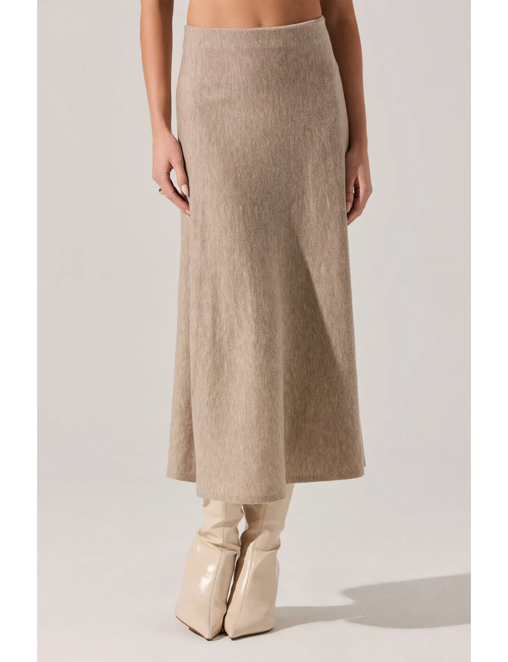 Deora Sweater Skirt, Taupe