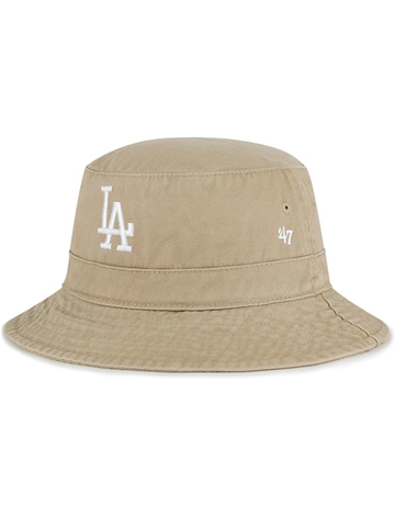 LA Dodgers Bucket Hat, Khaki/White