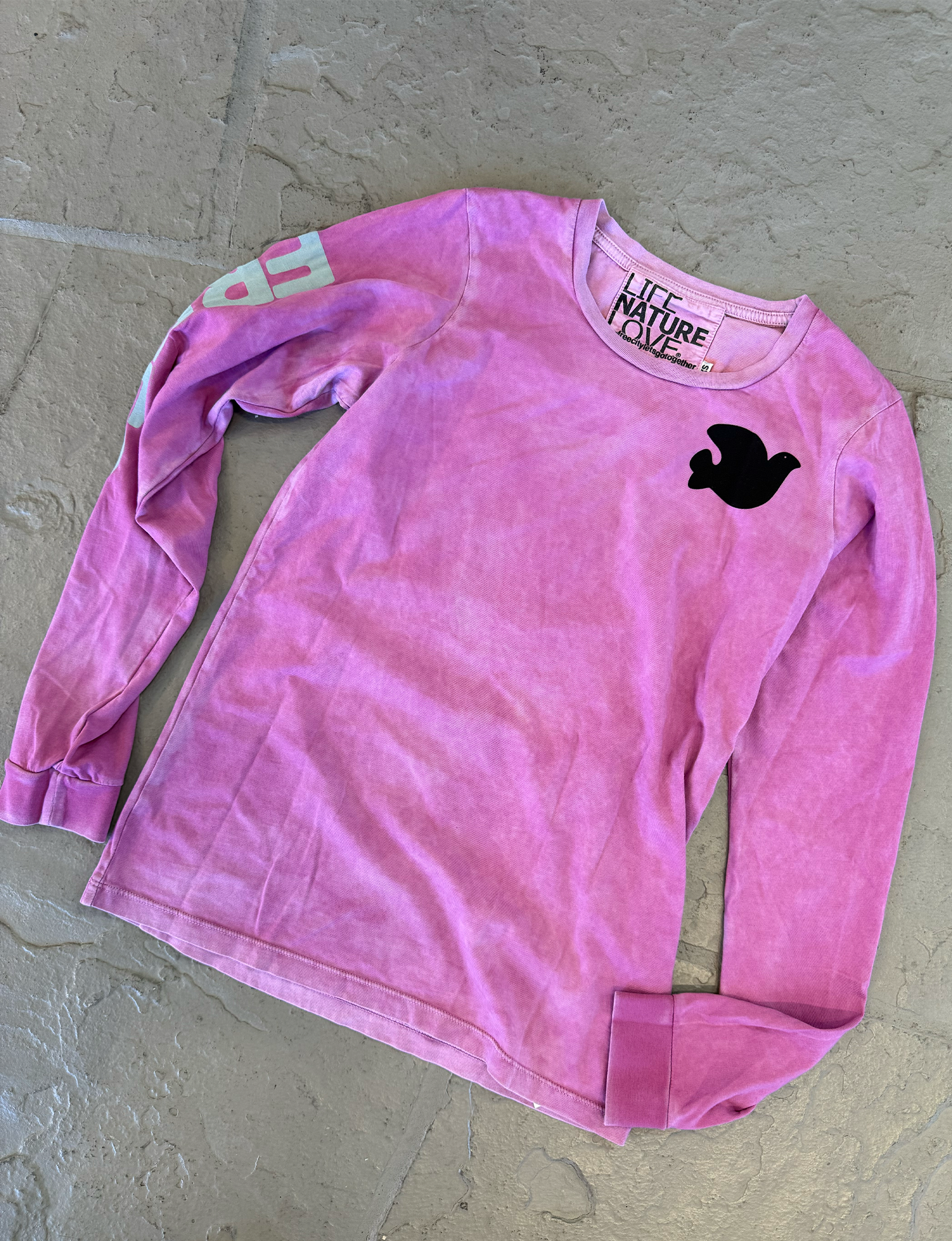 Artists Wanted L/S Tee, Pink Juice/Silver