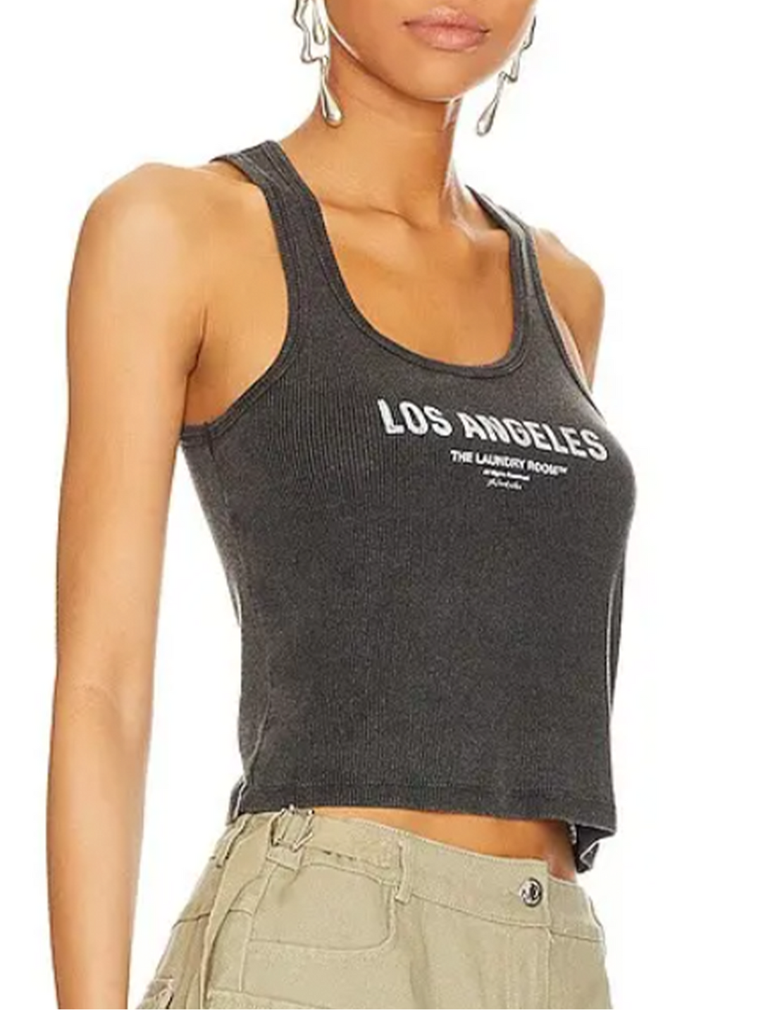 Los Angeles Rib Tank, Black/Snow