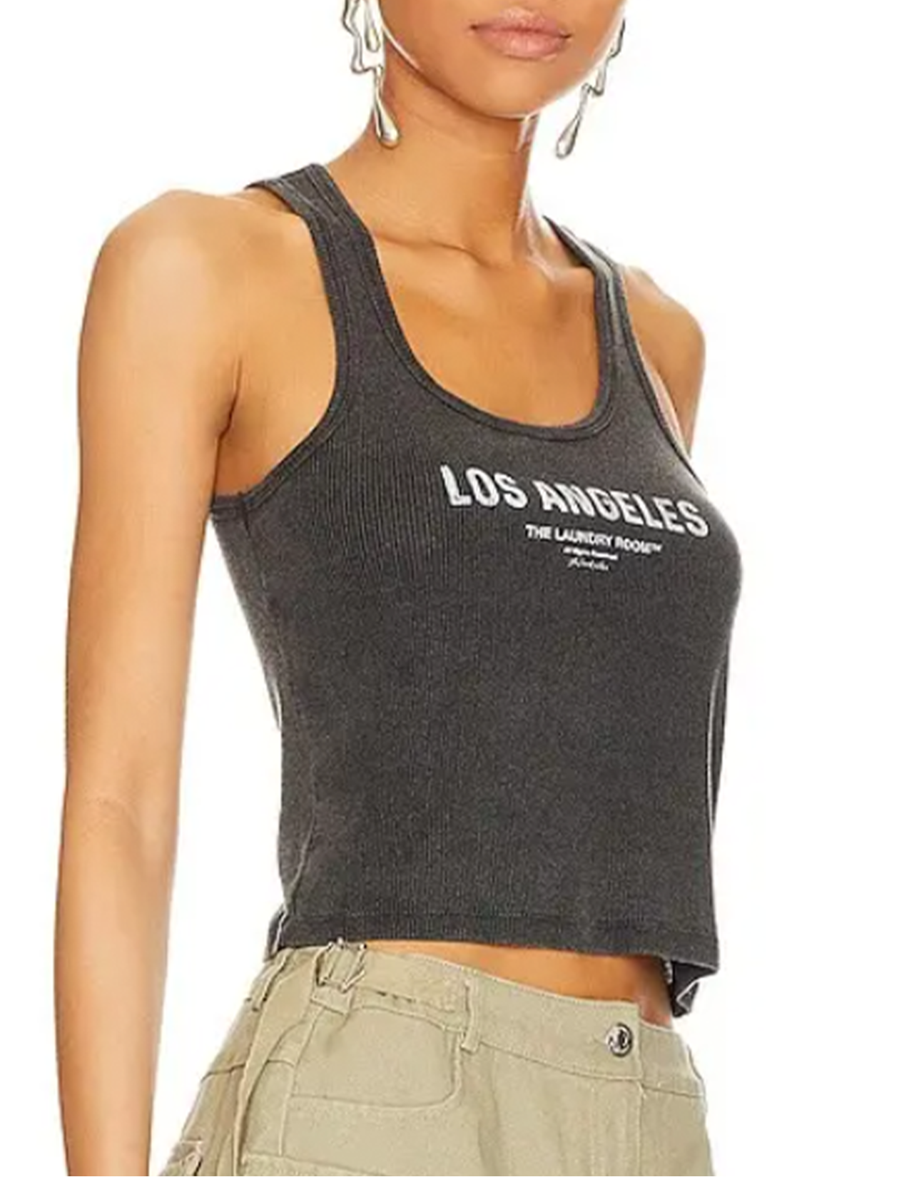 Los Angeles Rib Tank, Black/Snow