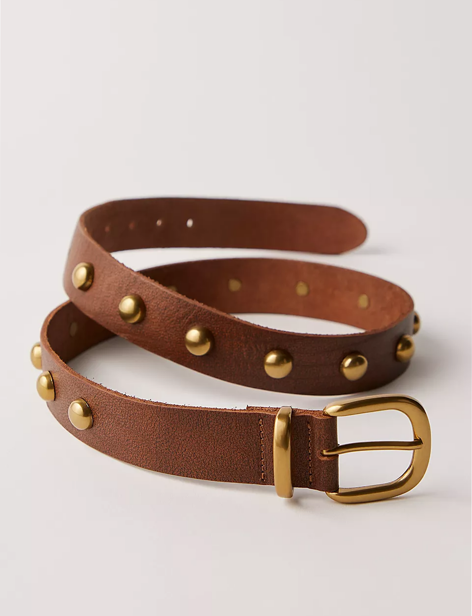 Rhodes Stud Belt, Cognac