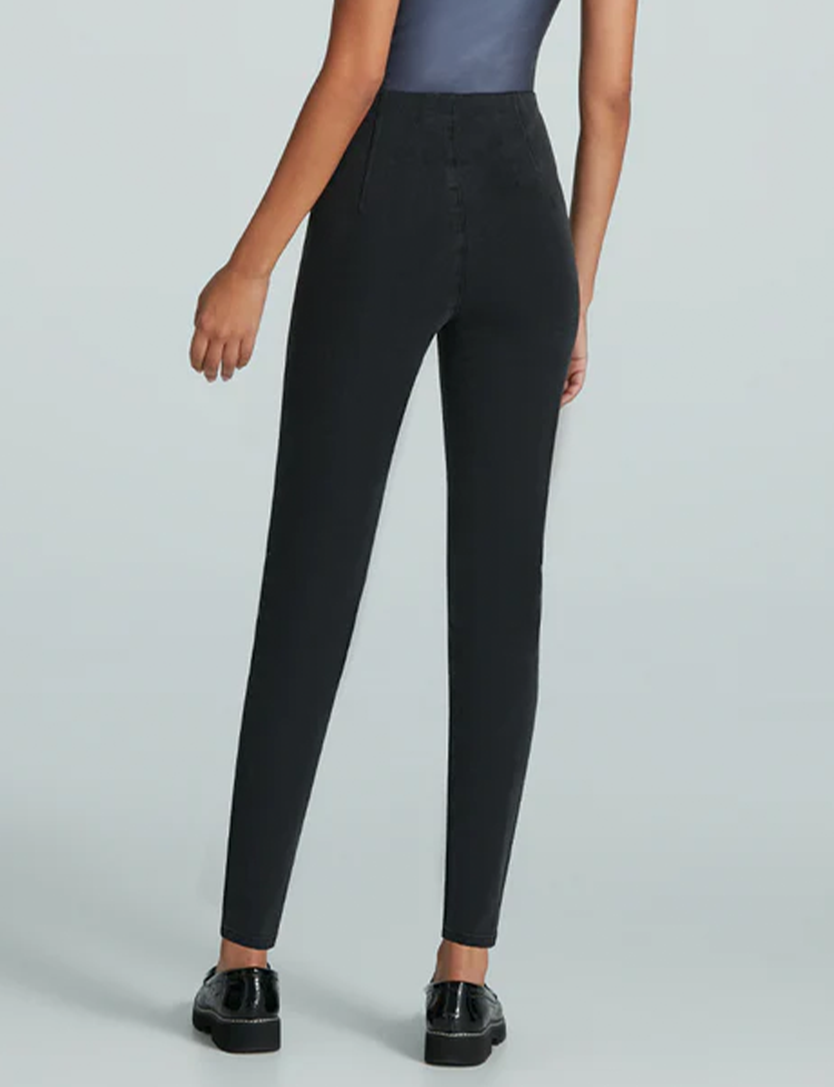 Do It All High-Rise Denim Legging, Washed Steel