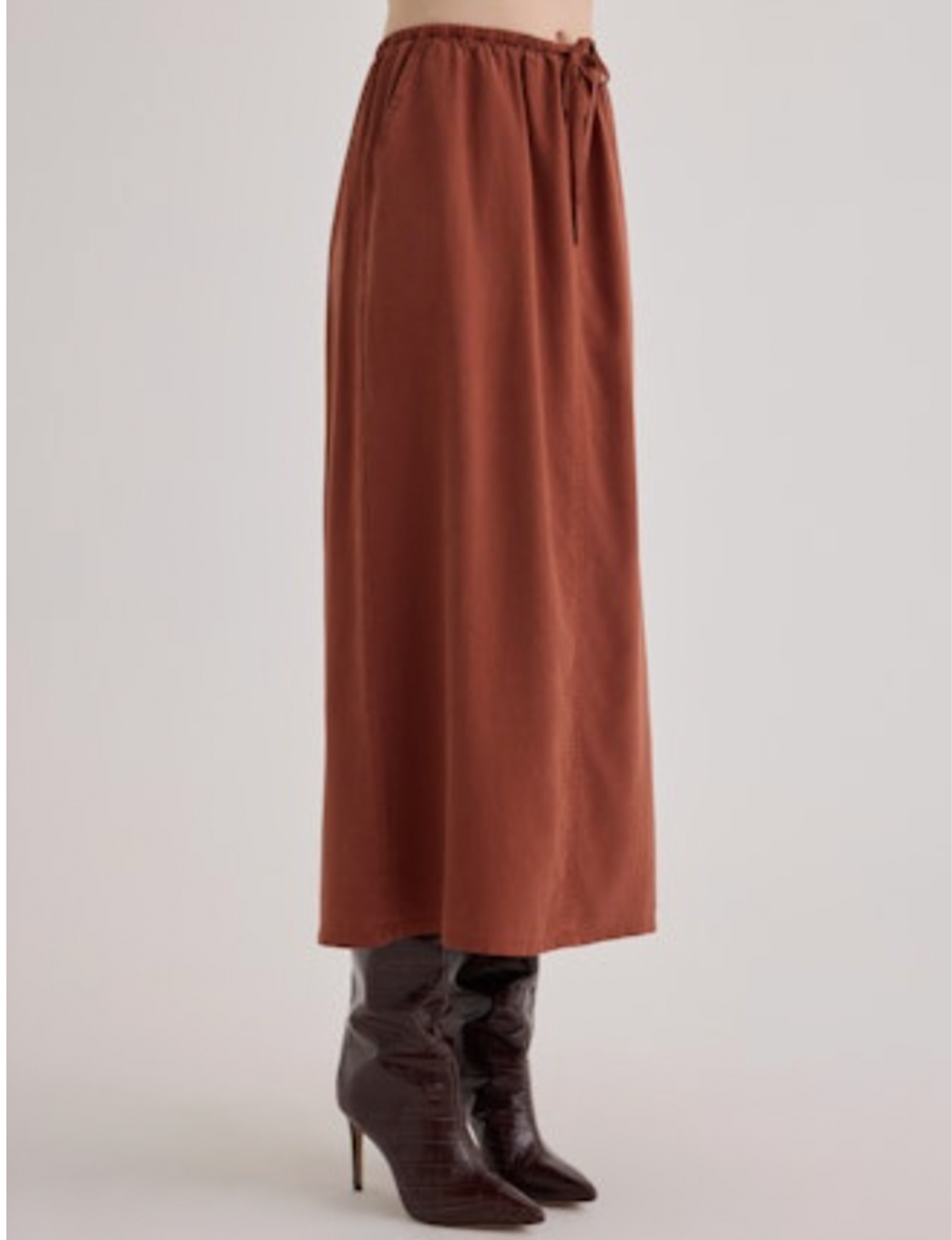 Back Slit Skirt, Autumn Amber