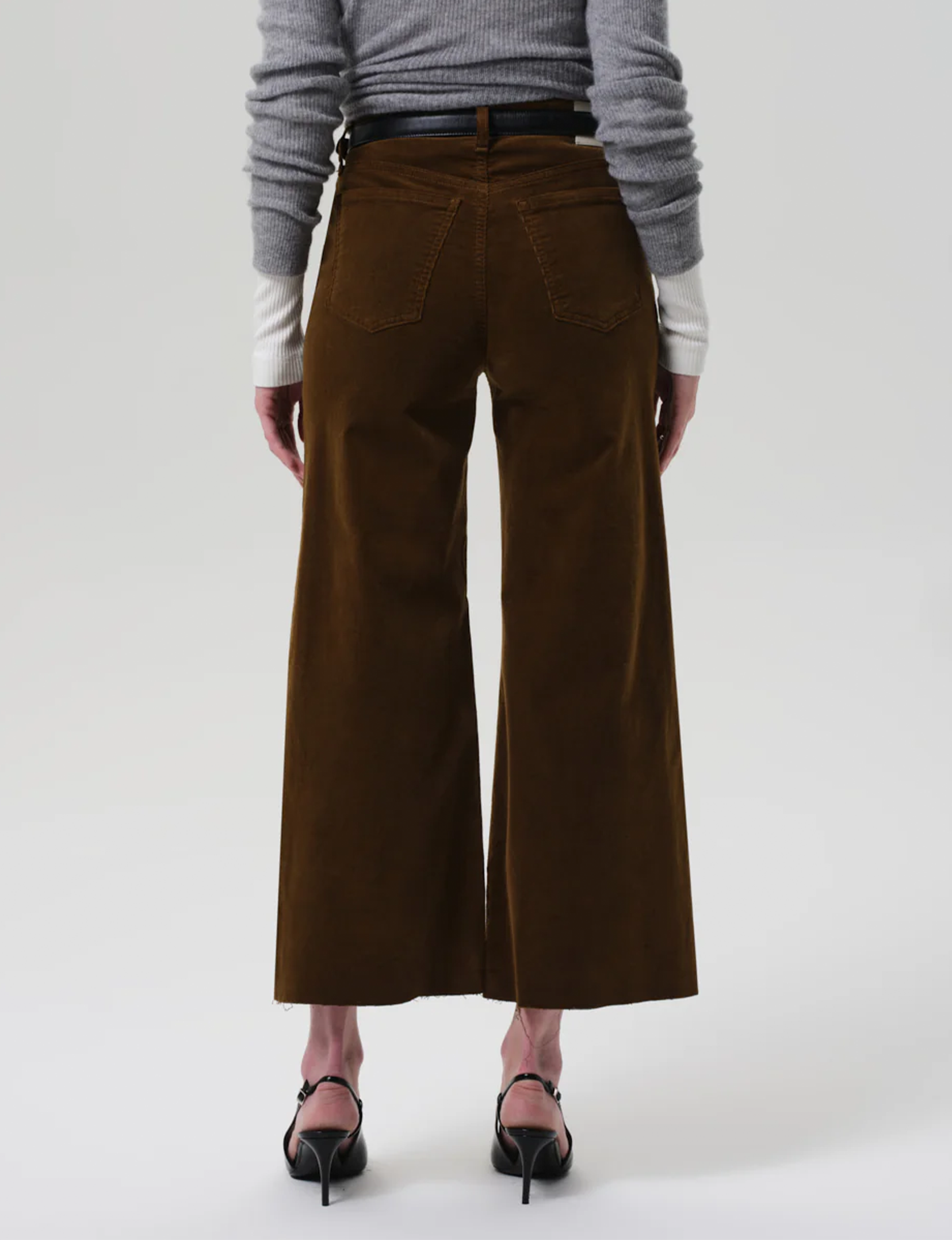 Lyra Cropped Wide Leg, Manuka Corduroy