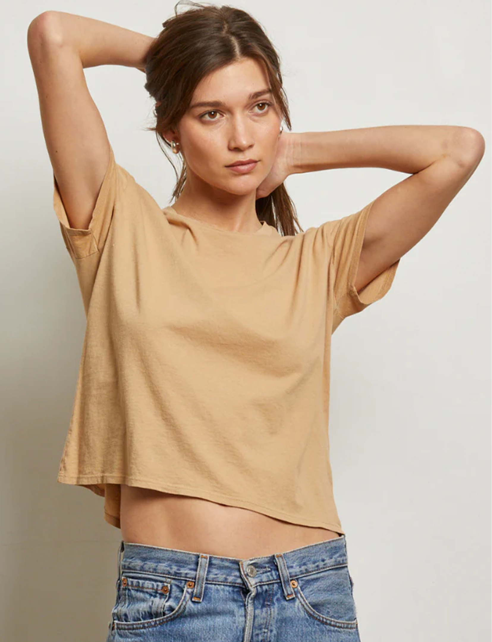 Harley Boxy Crew Tee, Suede