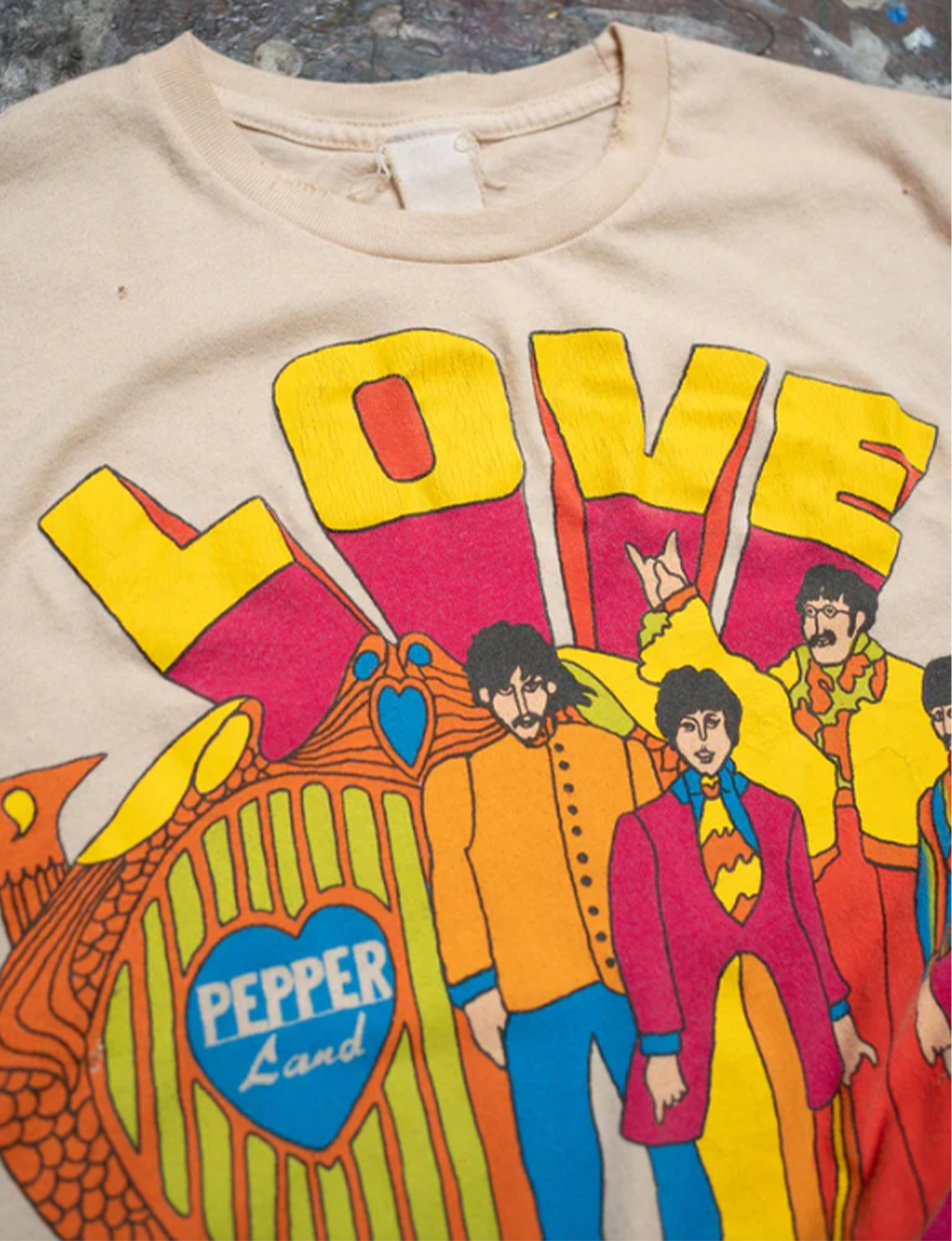 The Beatles Crew Tee, Tea Stained