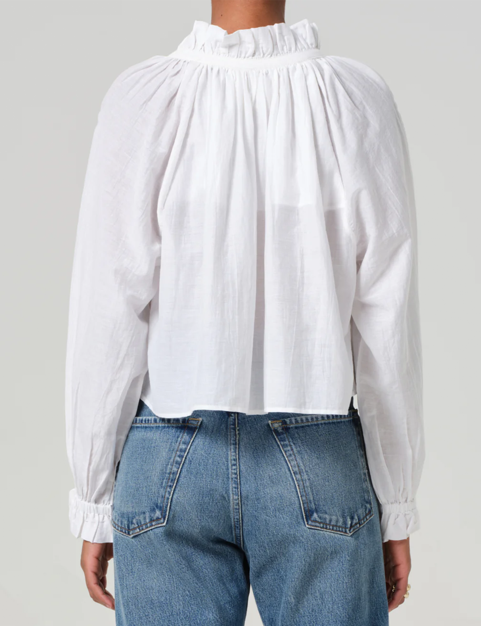 Iris Ruffled Top, White