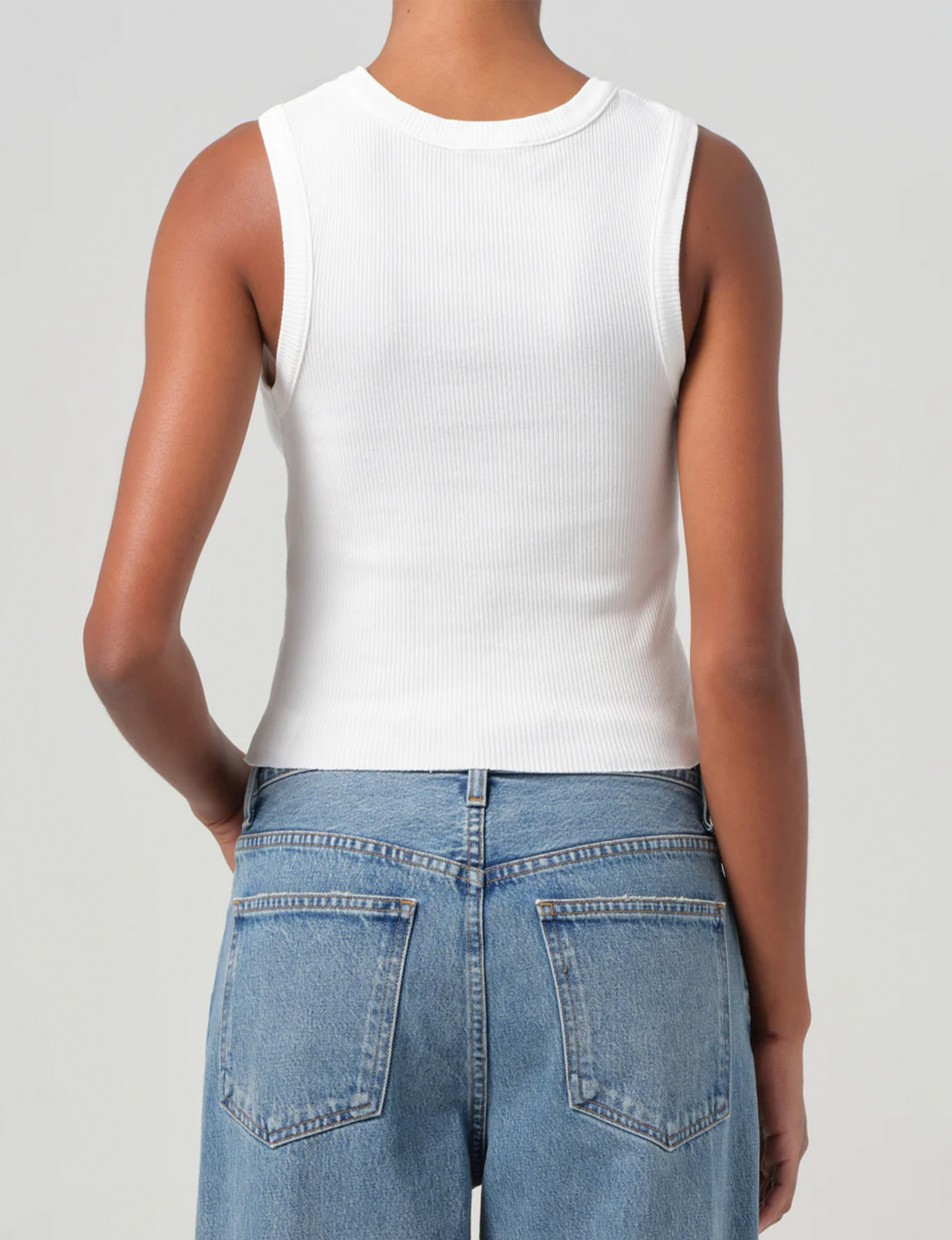 Shrunken Poppy Tank, White