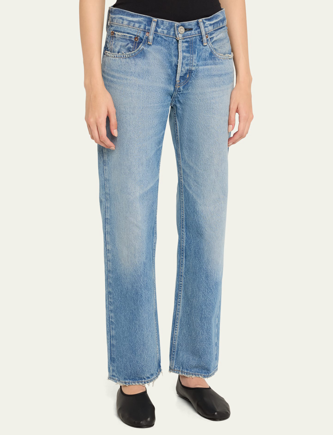 Cheval Low Rise Straight, Light Blue