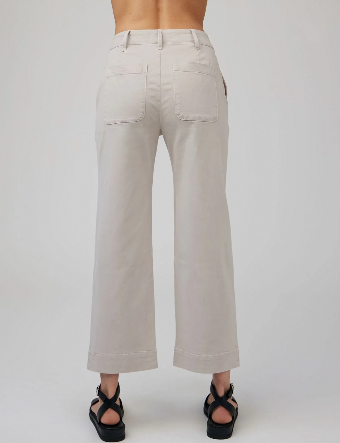 Saige Wide Leg Crop Pant, Coastal Stone